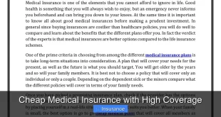 Cheap Medical Insurance with High Coverage