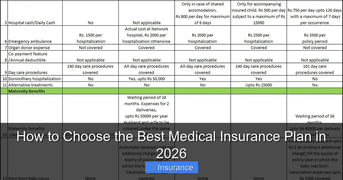 How to Choose the Best Medical Insurance Plan in 2026