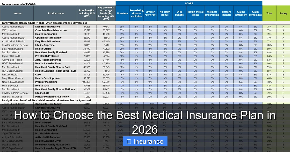 How to Choose the Best Medical Insurance Plan in 2026