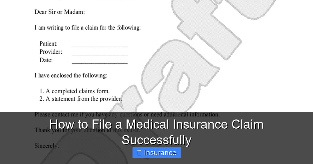 How to File a Medical Insurance Claim Successfully