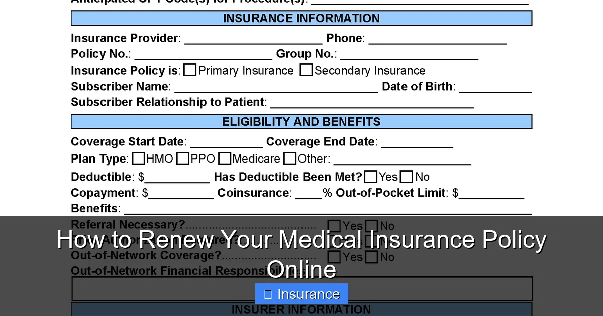 How to Renew Your Medical Insurance Policy Online