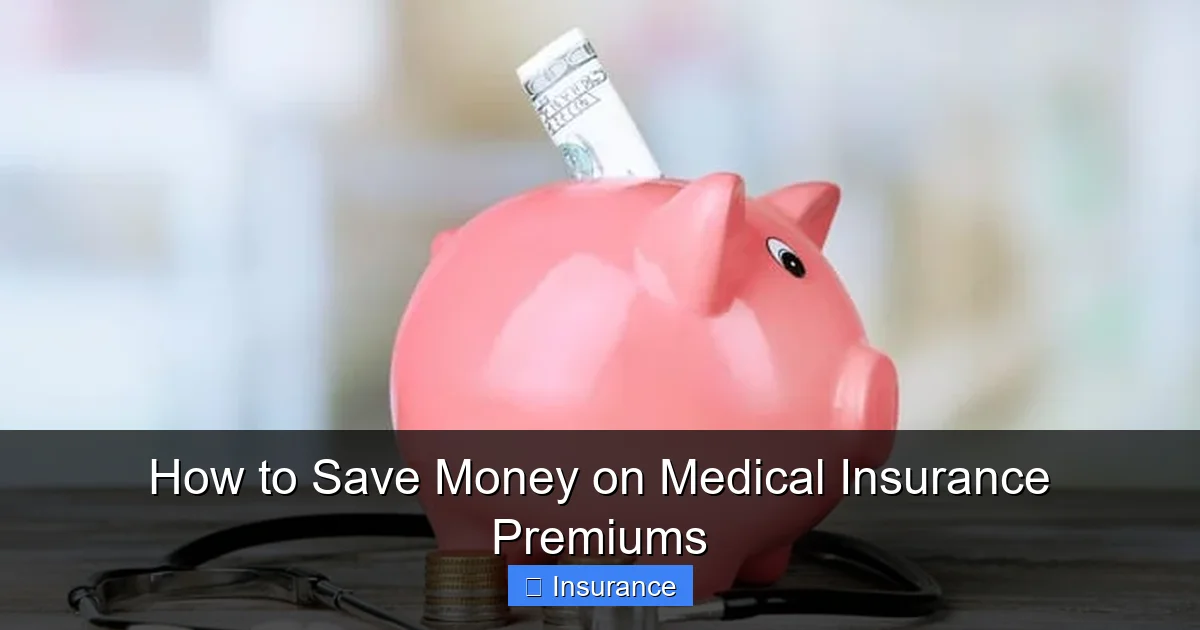 How to Save Money on Medical Insurance Premiums