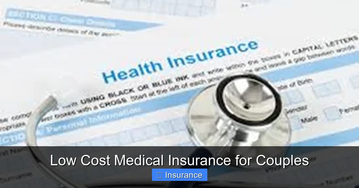 Low Cost Medical Insurance for Couples