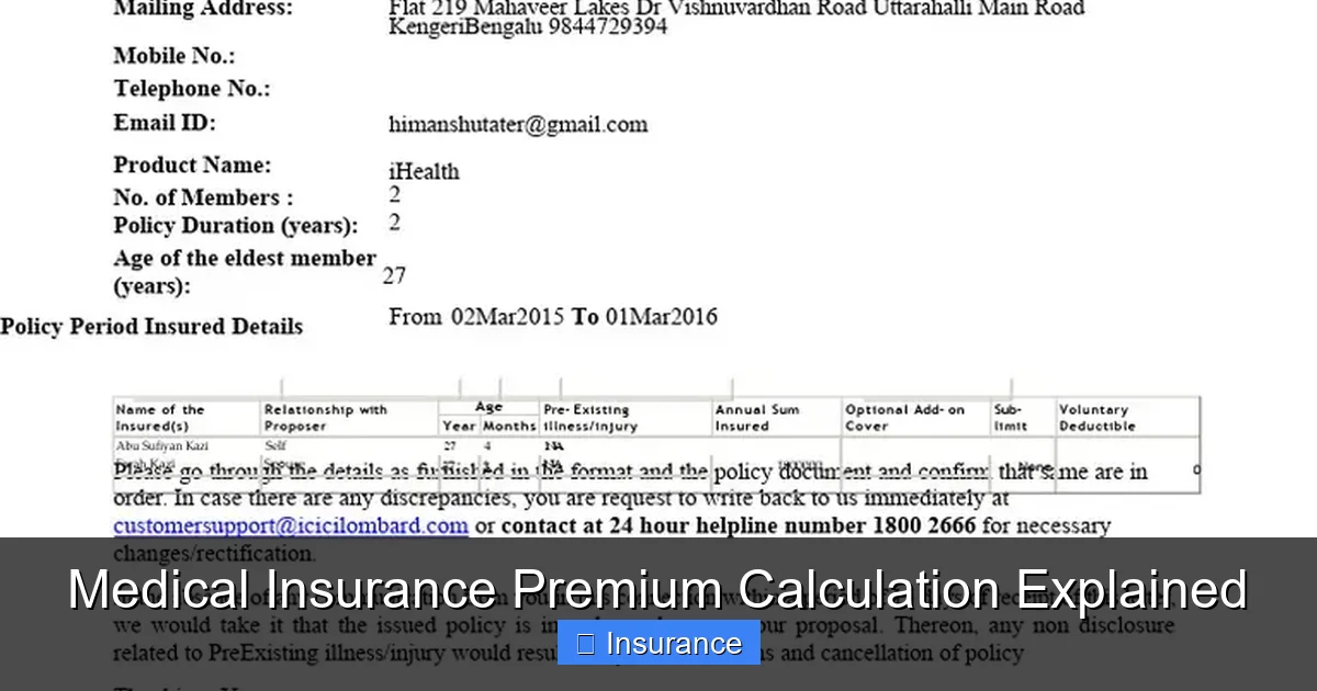 Medical Insurance Premium Calculation Explained