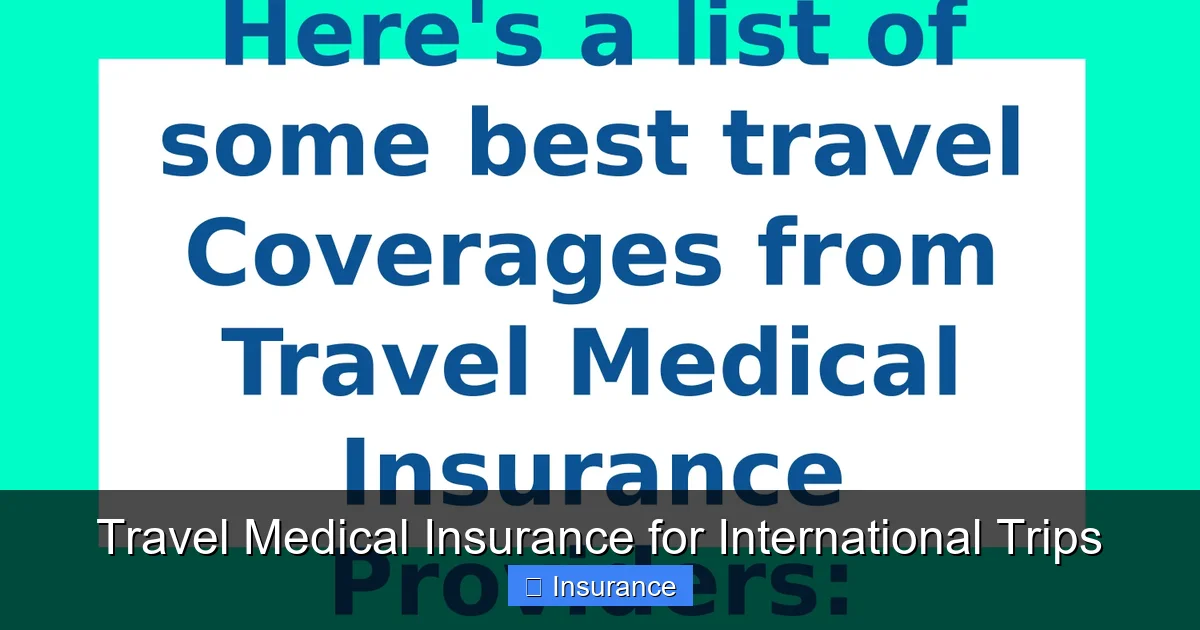 Travel Medical Insurance for International Trips