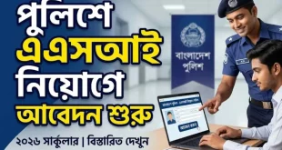 পুলিশে এএসআই নিয়োগে আবেদন শুরু
