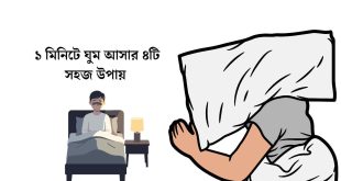 ১ মিনিটে ঘুম আসার ৪টি সহজ উপায়