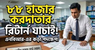 ৮৮ হাজার করদাতার রিটার্ন
